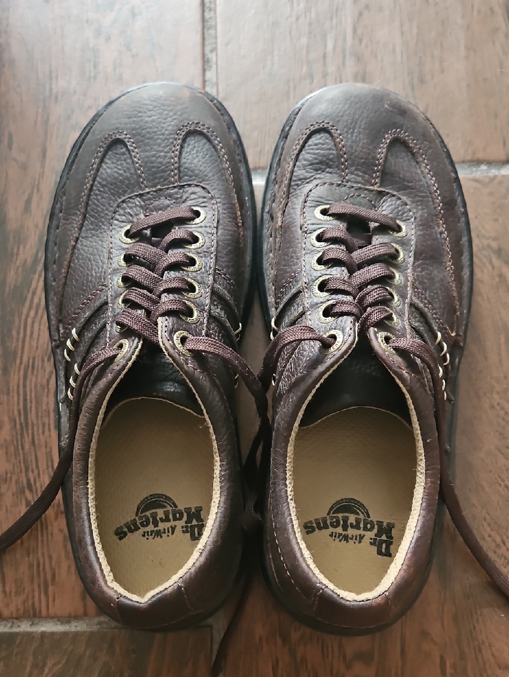 Dr. Martens Men's Dark Brown Leather Lace-Up Sneakers